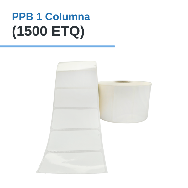 Rollo de Etiq. (PLASTIFICADO) PPB 2" x 1" x 1500 etq. x 1 Col. Tuco 1"