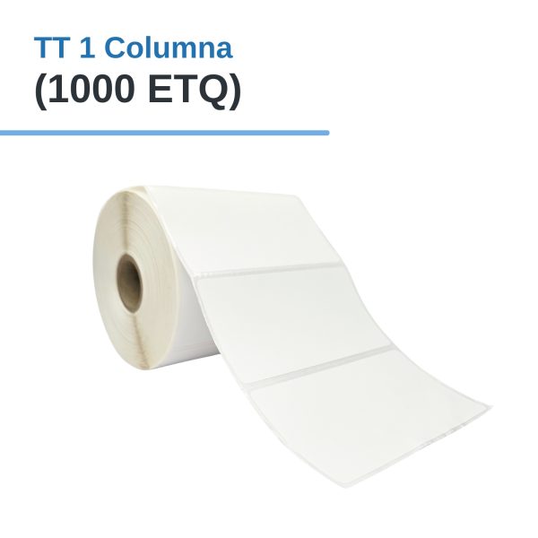 Rollo de Etiq. Adhesivas (PAPEL) TT 4″ x 2″ x 1000 Etq. x 1Col, Tuco 1″