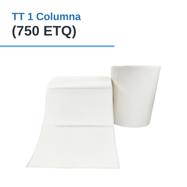 Rollo de Etiq. Adhesivas (PAPEL) TT 101,6mm x 60mm x 750 Etq. x 1Col. Tuco 1″