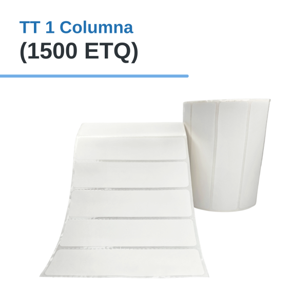 Rollo de Etiq. Adhesivas (PAPEL) TT  4" x 1" x 1500 Etq. x 1Col, Tuco 1"