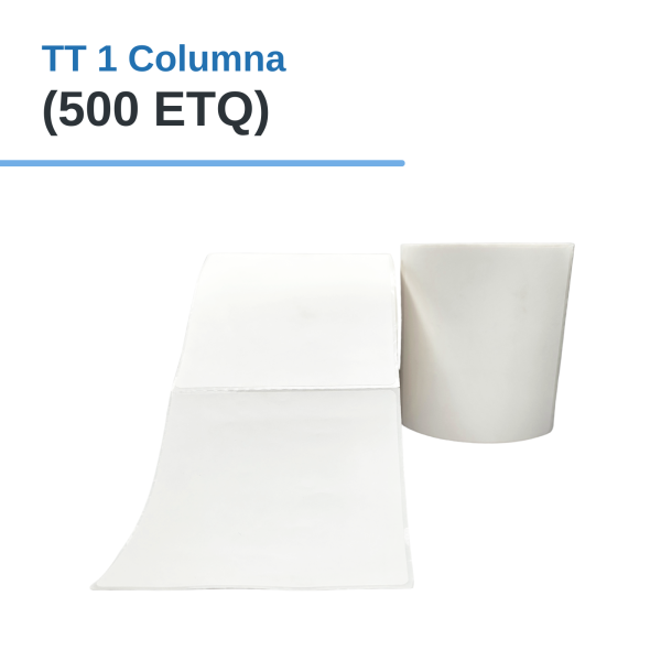 Rollo de Etiq. Adhesivas (PAPEL) TT 4" x 4" x 500 Etq. x 1Col, Tuco 1"