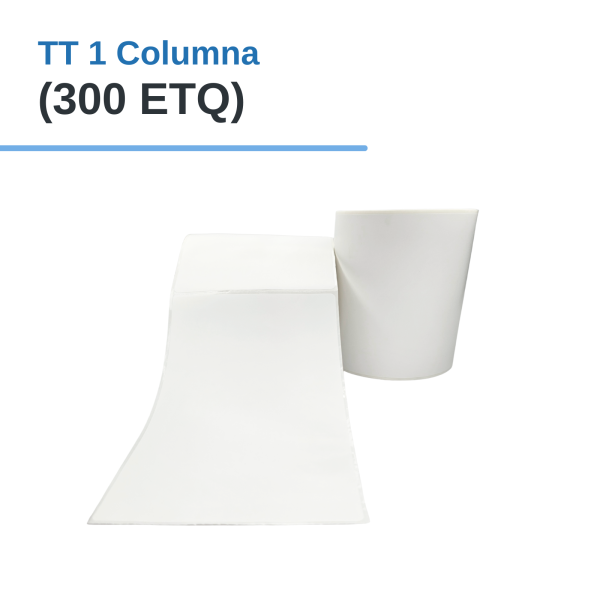 Rollo de Etiq. Adhesivas (PAPEL) TT 4″x 6″ x 300 Etq. x 1Col, Tuco 1″