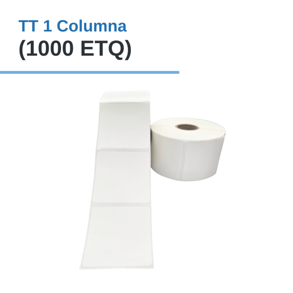 Rollo de Etiq. Adhesivas (PAPEL) TT 2″ x 2″ x 1000 Etq. x 1Col. Tuco 1″