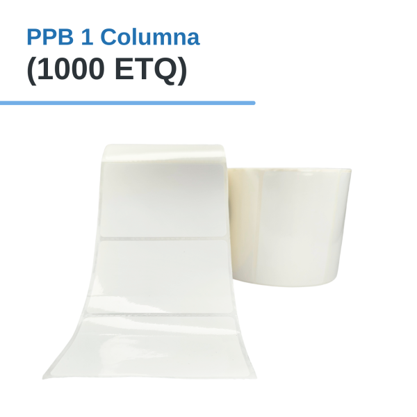 Rollo de Etiq. (PLASTIFICADO) PPB 3"x 2" x 1000 etq. x 1Col. Tuco 1"