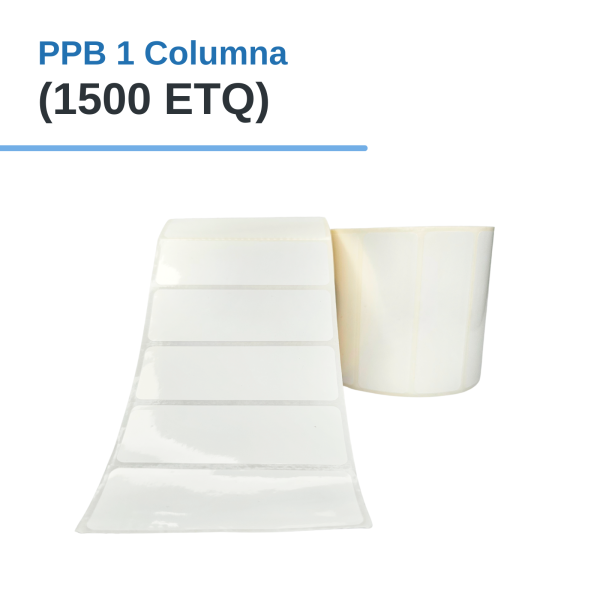 Rollo de Etiq. (PLASTIFICADO) PPB 3"x 1" x 1500 etq. x 1 Col. Tuco 1"