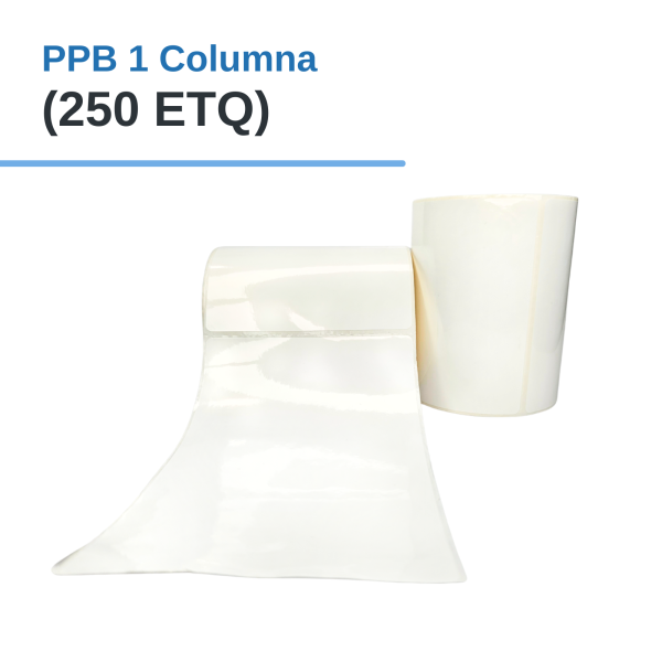 Rollo de Etiq. (PLASTIFICADO) PPB 4"x 6" x 250 etq. x 1Col. Tuco 1"