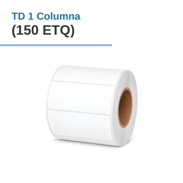 ROLLO DE ETIQUETAS ADHESIVAS TERMICO DIRECTO TD 2" X 1" X 150 ETQ. X 1COL, TUCO 1" (50MM X 25MM)