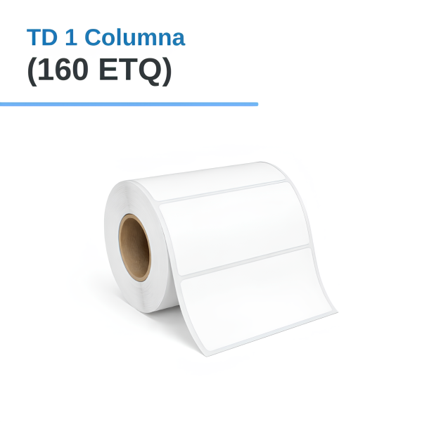 ROLLO DE ETIQUETAS ADHESIVAS TERMICO DIRECTO TD 3" X 1.5" X 160 ETQ. X 1COL, TUCO 1" (75MM X 38MM)