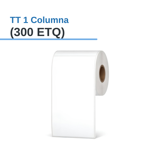 ROLLO DE ETIQUETAS ADHESIVAS DE PAPEL TT 4" X 8" X 300 ETQ. X 1COL, TUCO 1" (100MM X 200MM)