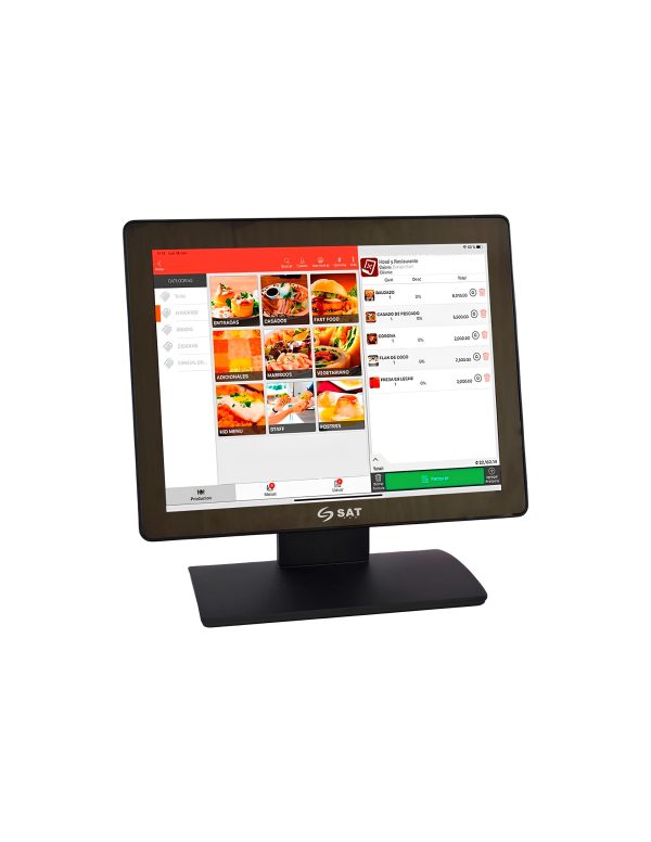 Monitor SAT 1054 FPH TOUCH 15" PULGADAS VGA-USB-HDMI